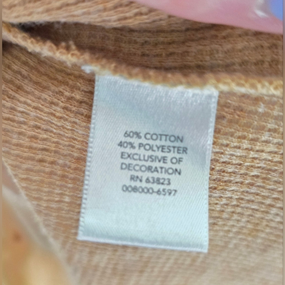 Christopher & Banks Womens Tan Waffle Y2K V Neck Long Sleeve Top - Picture 7 of 10